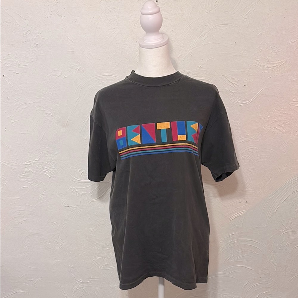 Vintage Faded Black Geographic BENTLEY Tee